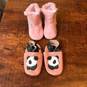 New baby booties - 2 pairs